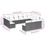 Gartensofa-Set mit Kissen 13-teilig aus braunem PE-Rattan von , Gartensets - Ref: Foro24-3250232, Preis: 783,18 €, Rabatt: %