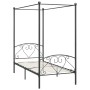 Estructura de cama con dosel metal gris 90x200 cm de vidaXL, Camas y somieres - Ref: Foro24-284440, Precio: 121,59 €, Descuen...