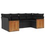 6-piece garden sofa set and black synthetic rattan cushions by , Garden sets - Ref: Foro24-3260340, Price: 441,75 €, Discount: %