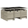 Garten-Essgruppe 11-teilig und graue synthetische Rattankissen von , Gartensets - Ref: Foro24-3210611, Preis: 712,68 €, Rabat...