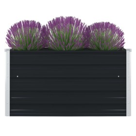 Raised anthracite galvanized steel planter 100x100x45 cm by vidaXL, Pots and planters - Ref: Foro24-47024, Price: 35,65 €, Di...