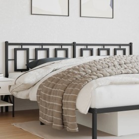 Black metal headboard 200 cm by , Headboards and footboards - Ref: Foro24-374279, Price: 51,99 €, Discount: %