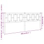 Kopfteil aus schwarzem Metall, 200 cm von , Kopf- und Fußteile - Ref: Foro24-374279, Preis: 51,03 €, Rabatt: %