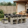 Garten-Essgruppe 11-teilig und graue synthetische Rattankissen von , Gartensets - Ref: Foro24-3211151, Preis: 592,38 €, Rabat...