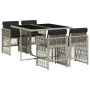 Set comedor de jardín 5 pzas cojines ratán sintético gris claro de , Conjuntos de jardín - Ref: Foro24-3210899, Precio: 302,9...