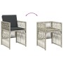 Garden dining set 5 pieces with light gray synthetic rattan cushions by , Garden sets - Ref: Foro24-3210899, Price: 302,23 €,...