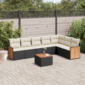 8-piece garden sofa set and black synthetic rattan cushions by , Garden sets - Ref: Foro24-3260117, Price: 485,99 €, Discount: %