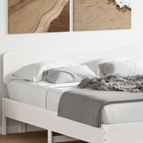 Solid white pine wood bed headboard 160 cm by , Headboards and footboards - Ref: Foro24-844770, Price: 54,27 €, Discount: %