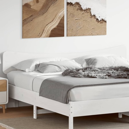 Solid white pine wood bed headboard 180 cm by , Headboards and footboards - Ref: Foro24-844766, Price: 57,96 €, Discount: %