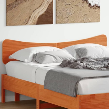 Wax brown solid pine wood bed headboard 160 cm by , Headboards and footboards - Ref: Foro24-844772, Price: 54,99 €, Discount: %