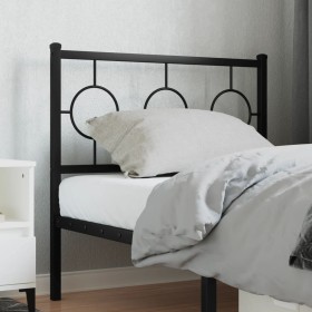 Black metal headboard 90 cm by , Headboards and footboards - Ref: Foro24-376254, Price: 32,99 €, Discount: %