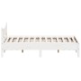 Estructura de cama madera maciza de pino blanco 140x200 cm de , Camas y somieres - Ref: Foro24-844726, Precio: 125,50 €, Desc...