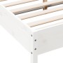 Solid white pine wood bed frame 140x200 cm by , Beds and slatted bases - Ref: Foro24-844726, Price: 125,50 €, Discount: %