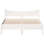 Solid white pine wood bed frame 120x200 cm by , Beds and slatted bases - Ref: Foro24-844730, Price: 118,99 €, Discount: %