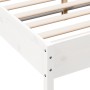 Solid white pine wood bed frame 120x200 cm by , Beds and slatted bases - Ref: Foro24-844730, Price: 118,99 €, Discount: %