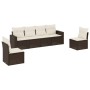 6-piece garden sofa set and brown synthetic rattan cushions by , Garden sets - Ref: Foro24-3218803, Price: 395,60 €, Discount: %