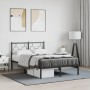 Bed frame with black metal headboard 120x190 cm by , Beds and slatted bases - Ref: Foro24-376223, Price: 90,13 €, Discount: %