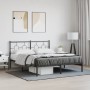 Bed frame with black metal headboard 150x200 cm by , Beds and slatted bases - Ref: Foro24-376228, Price: 105,91 €, Discount: %