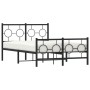 Black metal headboard and footboard bed frame 120x200 cm by , Beds and slatted bases - Ref: Foro24-376242, Price: 116,12 €, D...