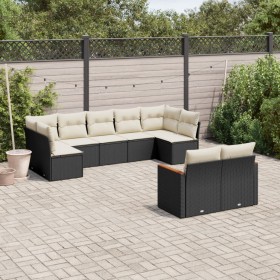 8-piece garden sofa set and black synthetic rattan cushions by , Garden sets - Ref: Foro24-3258689, Price: 552,57 €, Discount: %