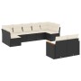 8-teiliges Gartensofa-Set und schwarze synthetische Rattankissen von , Gartensets - Ref: Foro24-3258689, Preis: 568,76 €, Rab...