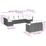 8-teiliges Gartensofa-Set und schwarze synthetische Rattankissen von , Gartensets - Ref: Foro24-3258689, Preis: 568,76 €, Rab...