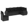 6-teiliges Gartensofa-Set und schwarze synthetische Rattankissen von , Gartensets - Ref: Foro24-3253762, Preis: 423,11 €, Rab...