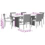 Set de comedor de jardín 7 pzas y cojines ratán sintético negro de , Conjuntos de jardín - Ref: Foro24-3213498, Precio: 567,2...