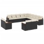 Gartensofa- und Kissenset 13-teilig aus schwarzem synthetischem Rattan von , Gartensets - Ref: Foro24-3258927, Preis: 855,34 ...