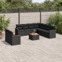 Gartensofa-Set 10-teilig mit schwarzen synthetischen Rattankissen von , Gartensets - Ref: Foro24-3258506, Preis: 717,71 €, Ra...