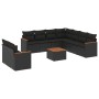 Gartensofa-Set 10-teilig mit schwarzen synthetischen Rattankissen von , Gartensets - Ref: Foro24-3258506, Preis: 717,71 €, Ra...