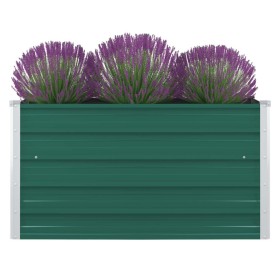 Raised planter made of green galvanized steel 100x100x45 cm by vidaXL, Pots and planters - Ref: Foro24-47025, Price: 47,64 €,...