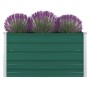 Raised planter made of green galvanized steel 100x100x45 cm by vidaXL, Pots and planters - Ref: Foro24-47025, Price: 43,99 €,...