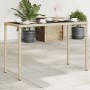 Garden table glass surface PE rattan beige 115x54x74 cm by , Garden tables - Ref: Foro24-365075, Price: 65,99 €, Discount: %