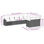 8-piece garden sofa set and black synthetic rattan cushions by , Modular outdoor sofas - Ref: Foro24-3251773, Price: 549,97 €...