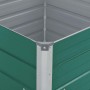 Jardinera elevada de acero galvanizado verde 100x100x45 cm