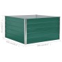 Raised planter made of green galvanized steel 100x100x45 cm by vidaXL, Pots and planters - Ref: Foro24-47025, Price: 43,99 €,...