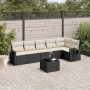 7-teiliges Garten-Essset und schwarze Kissen aus synthetischem Rattan von , Gartensets - Ref: Foro24-3252533, Preis: 448,27 €...