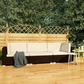 3-piece garden sofa set and brown synthetic rattan cushions by vidaXL, Garden sets - Ref: Foro24-47265, Price: 257,97 €, Disc...