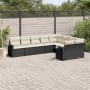 8-teiliges Gartensofa-Set und schwarze synthetische Rattankissen von , Gartensets - Ref: Foro24-3252973, Preis: 581,90 €, Rab...