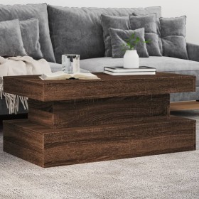 Coffee table with LED lights oak brown 90x50x40 cm by , Coffee table - Ref: Foro24-839853, Price: 95,70 €, Discount: %