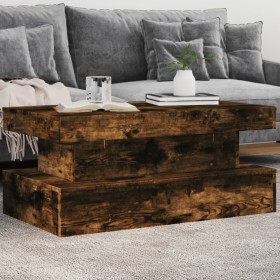 Coffee table with LED lights smoked oak 90x50x40 cm by , Coffee table - Ref: Foro24-839851, Price: 93,15 €, Discount: %