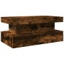 Coffee table with LED lights smoked oak 90x50x40 cm by , Coffee table - Ref: Foro24-839851, Price: 93,99 €, Discount: %