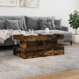 Coffee table with LED lights smoked oak 90x50x40 cm by , Coffee table - Ref: Foro24-839851, Price: 93,99 €, Discount: %