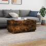 Coffee table with LED lights smoked oak 90x50x40 cm by , Coffee table - Ref: Foro24-839879, Price: 78,03 €, Discount: %