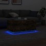 Coffee table with LED lights smoked oak 90x50x40 cm by , Coffee table - Ref: Foro24-839879, Price: 78,03 €, Discount: %