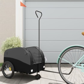 Black iron bicycle trailer 30 kg by , Bicycle trailers - Ref: Foro24-94143, Price: 82,99 €, Discount: %