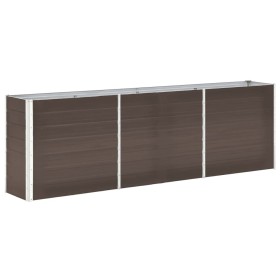 Brown galvanized steel garden bed 240x40x77 cm by vidaXL, Pots and planters - Ref: Foro24-47042, Price: 64,20 €, Discount: %