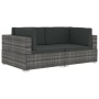 Corner sectional seat with cushions 2 pcs gray PE rattan by vidaXL, Modular outdoor sofas - Ref: Foro24-47262, Price: 248,56 ...