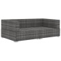 Corner sectional seat with cushions 2 pcs gray PE rattan by vidaXL, Modular outdoor sofas - Ref: Foro24-47262, Price: 248,56 ...